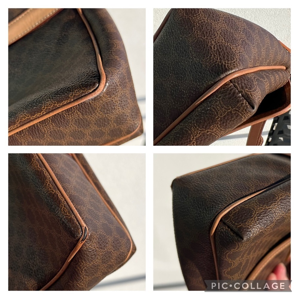 CELINE Macadam Shoulder Bag Brown Vintage - Picture 6 of 10